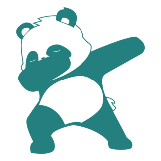 Dabbing Panda Decal (Turquoise)